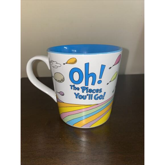 Dr Seuss Coffee Mug Cup Ceramic Oh! The Places You'll Go 12 fluid ounces 2017 - Picture 4 of 7